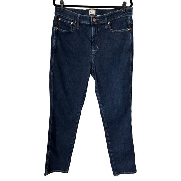 J. Crew Jeans K5393 Vintage Straight Womens Size 32T Tall High Rise Dark Wash - Picture 1 of 16